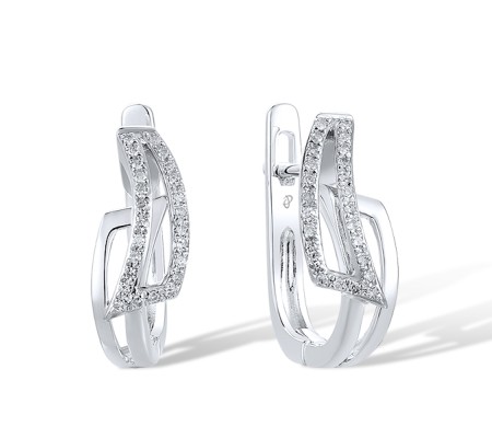 14KW Earrings Diamond (E304981DIA14KW)