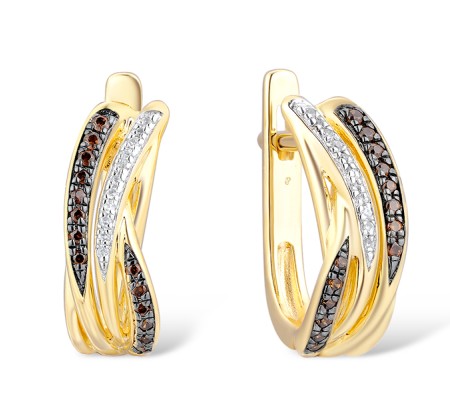 14KYWB Earrings Brown Diamond,Diamond (E304990BRW14KYWB)