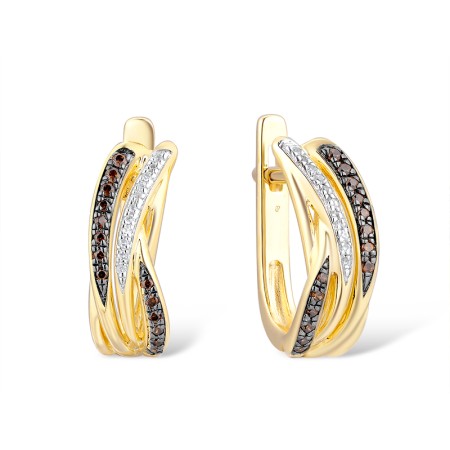 14KYWB Earrings Brown Diamond,Diamond (E304990BRW14KYWB)