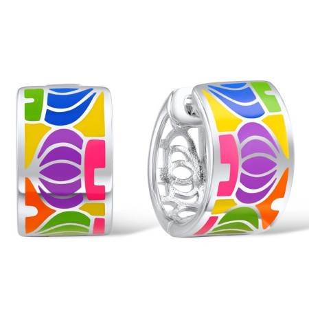 Sterling Silver Earrings Enamel (E305412ENA1SL925)