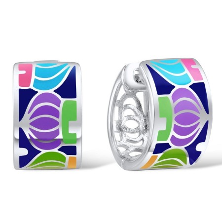 Sterling Silver Earrings Enamel (E305412ENASL925)