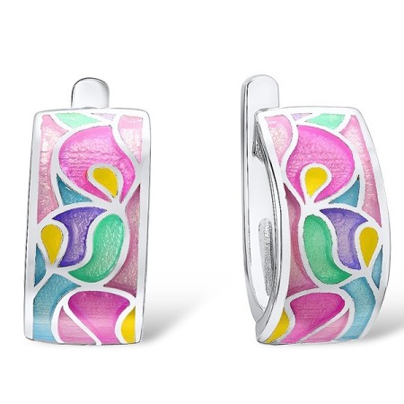Sterling Silver Earrings Enamel (E305584ENA2SL925)