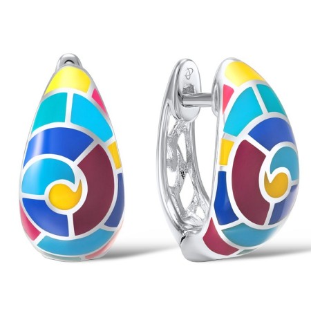 Sterling Silver Earrings Enamel (E305589ENASL925)