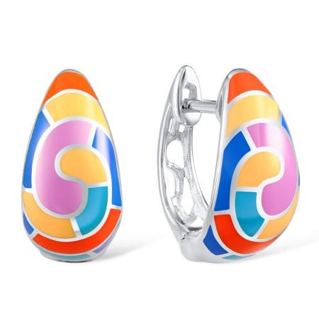 Sterling Silver Earrings Enamel (E305590ENA1SL925)