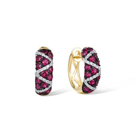 14KYWB Earrings Diamond,Ruby (E305598RUY14KYWB)