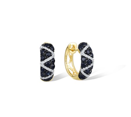 14KYWB Earrings Diamond,Blue Sapphire (E305598SAP14KYWB)