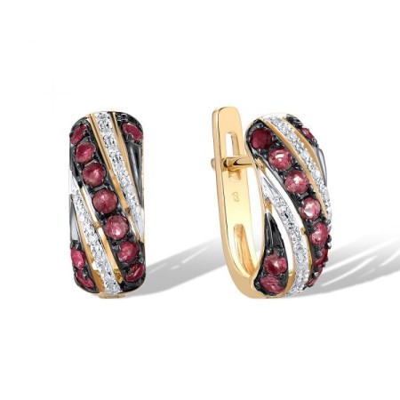 14KRWB Earrings Diamond,Ruby (E305599RUY14KRWB)