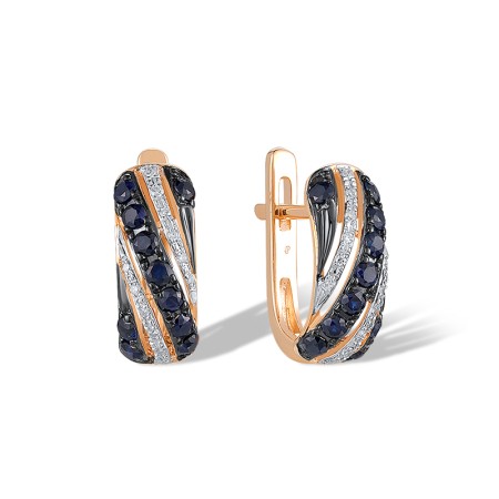 14KRWB Earrings Blue Sapphire,Diamond (E305599SAP14KRWB)