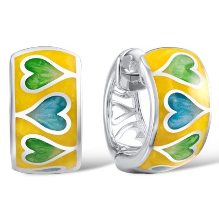 Sterling Silver Earrings Enamel (E305626ENASL925)