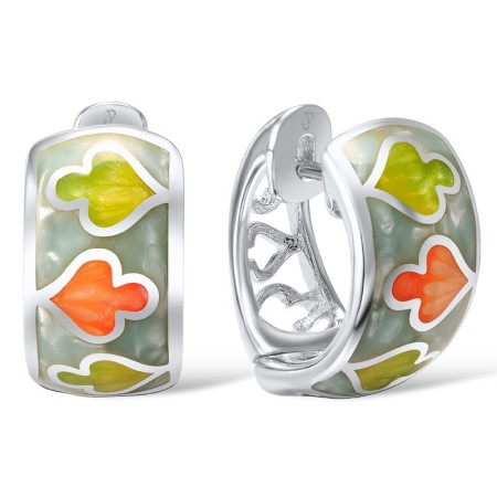 Sterling Silver Earrings Enamel (E305627ENA1SL925)
