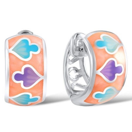 Sterling Silver Earrings Enamel (E305627ENASL925)