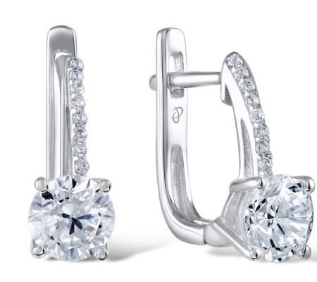 Sterling Silver Earrings White Cubic Zirconia (E305660WCZSL925)