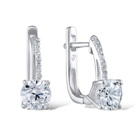 Sterling Silver Earrings White Cubic Zirconia (E305660WCZSL925)
