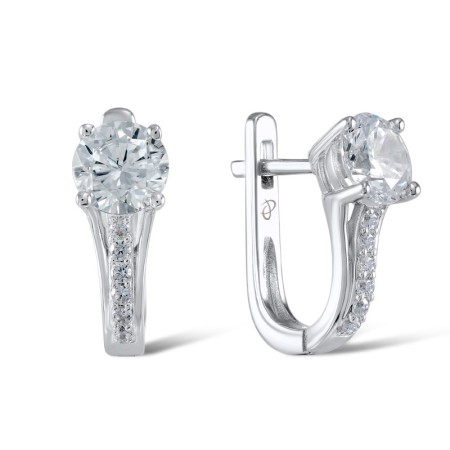 Sterling Silver Earrings White Cubic Zirconia (E305667WCZSL925)