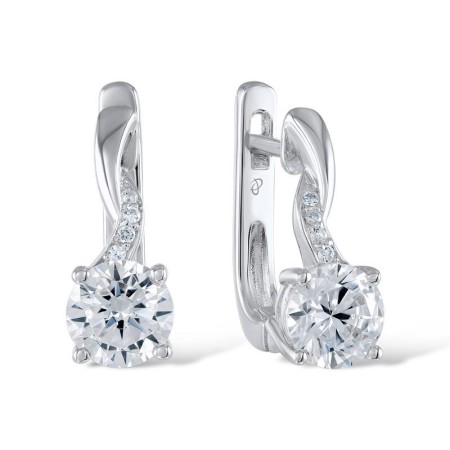 Sterling Silver Earrings White Cubic Zirconia (E305674WCZSL925)