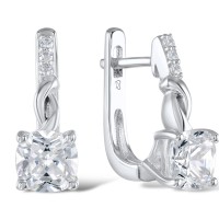 Sterling Silver Earrings White Cubic Zirconia (E305675WCZSL925)