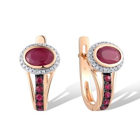 14KRWB Earrings Diamond,Ruby (E306069RUY14KRWB)