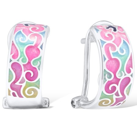 Sterling Silver Earrings Enamel (E306084ENM2SL925)