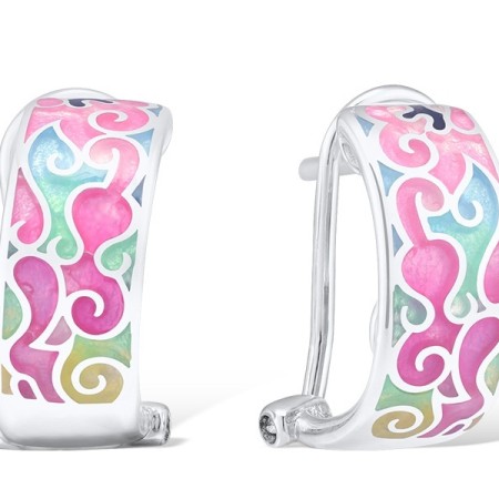 Sterling Silver Earrings Enamel (E306084ENM2SL925)