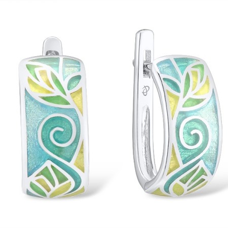 Sterling Silver Earrings Enamel (E306085AENM1SL925)