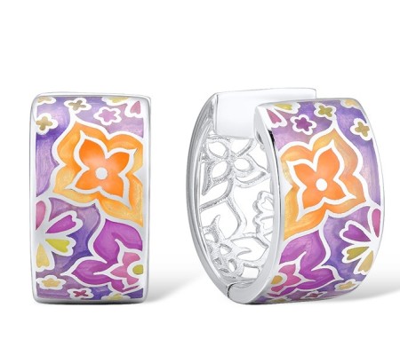 Sterling Silver Earrings Enamel (E306086ENM4SL925)