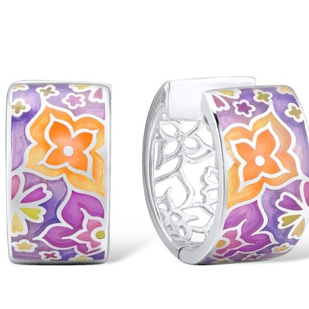 Sterling Silver Earrings Enamel (E306086ENM4SL925)