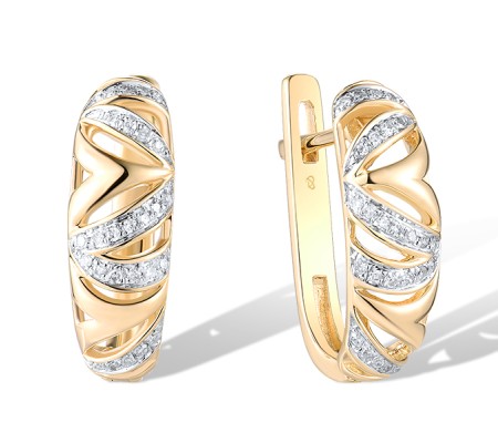 14KYW Earrings Diamond (E306130DIA14KYW)