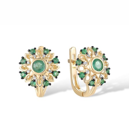 14KYWB Earrings Diamond,Emerald (E306211EMR14KYWB)