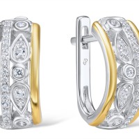 IONIC YELLOW PLATING Earrings White Cubic Zirconia (E306252WCZSP925)