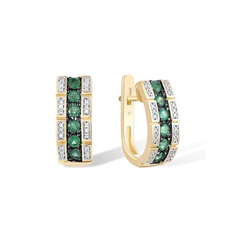 14KYWB Earrings Diamond,Emerald (E306380EMR14KYWB)