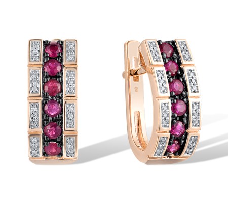 14KRWB Earrings Diamond,Ruby (E306380RUY14KRWB)