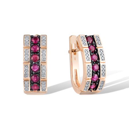 14KRWB Earrings Diamond,Ruby (E306380RUY14KRWB)