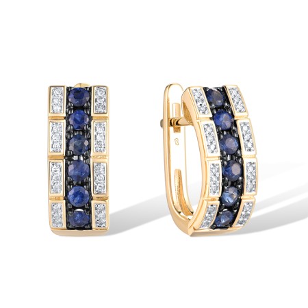 14KYWB Earrings Blue Sapphire,Diamond (E306380SAP14KYWB)
