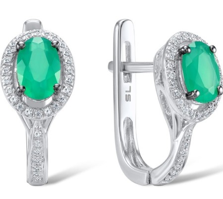 14KWB Earrings Diamond,Emerald (E306445EMR14KWB)