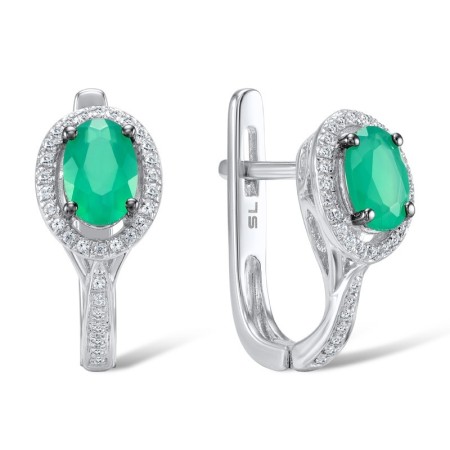 14KWB Earrings Diamond,Emerald (E306445EMR14KWB)