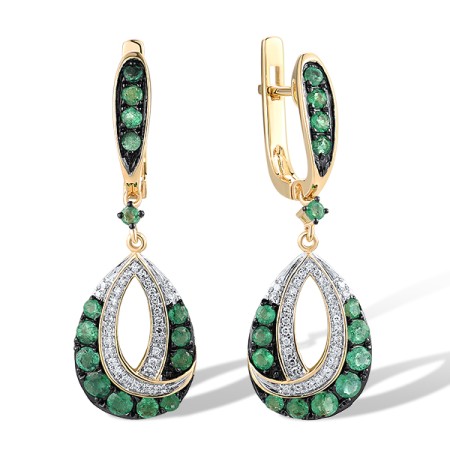 14KYWB Earrings Diamond,Emerald (E306545EMR14KYWB)