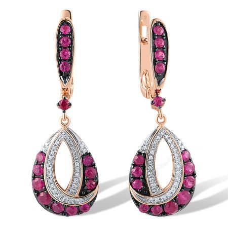 14KRWB Earrings Diamond,Ruby (E306545RUY14KRWB)