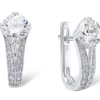 Sterling Silver Earrings White Cubic Zirconia (E306601WCZSL925)