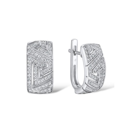 Sterling Silver Earrings White Cubic Zirconia (E306619WCZSL925)