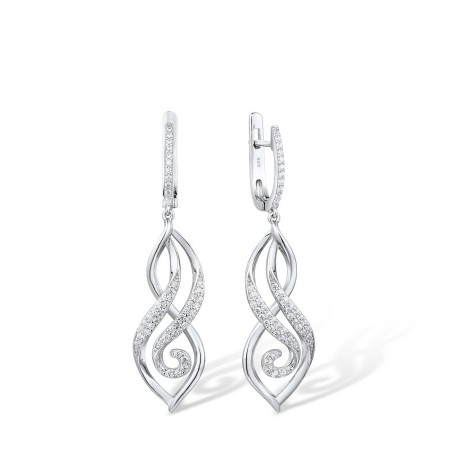 Sterling Silver Earrings White Cubic Zirconia (E306634WCZSL925)