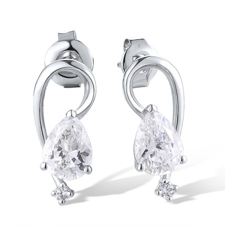 Sterling Silver Earrings White Cubic Zirconia (E306687WCZSL925)
