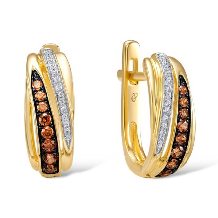 14KYWB Earrings Brown Diamond,Diamond (E306709BRW14KYWB)