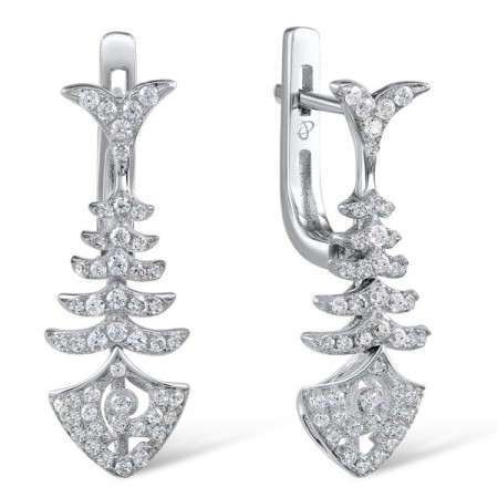Sterling Silver Earrings White Cubic Zirconia (E306898WCZSL925)
