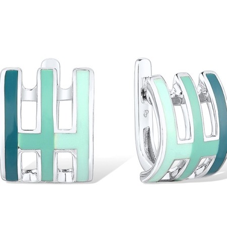 Sterling Silver Earrings Enamel (E306916ENASL925)