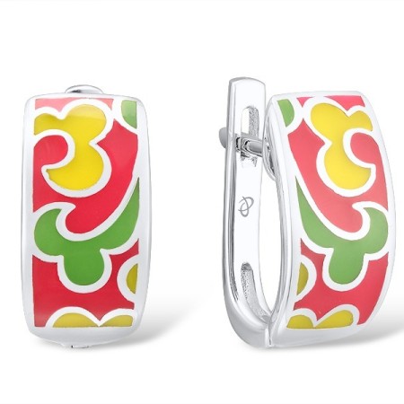 Sterling Silver Earrings Enamel (E306997ENA2SL925)