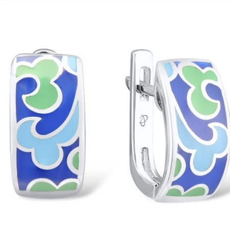 Sterling Silver Earrings Enamel (E306997ENA3SL925)