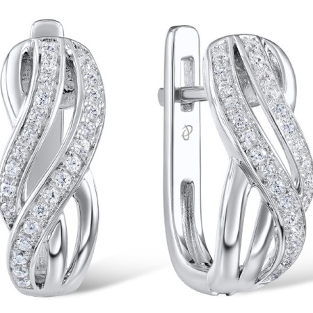 Sterling Silver Earrings White Cubic Zirconia (E307053WCZSL925)