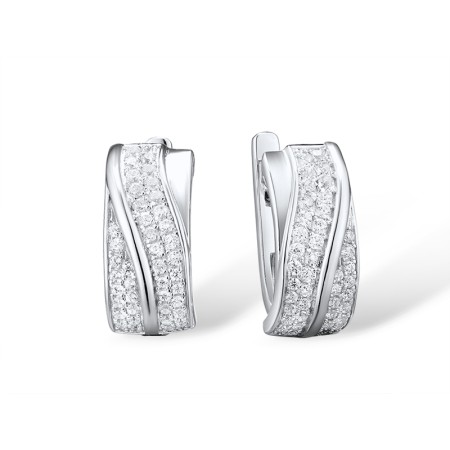 Sterling Silver Earrings White Cubic Zirconia (E307054WCZSL925)