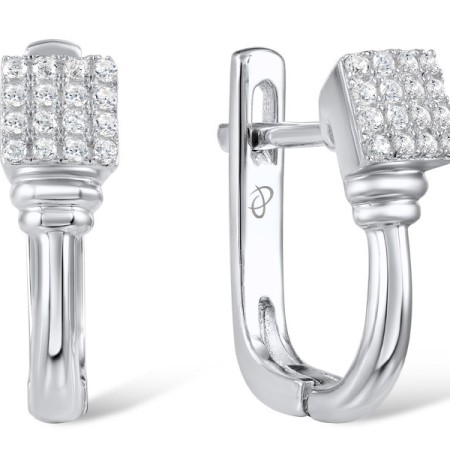 Sterling Silver Earrings White Cubic Zirconia (E307091WCZSL925)
