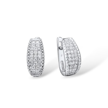 Sterling Silver Earrings White Cubic Zirconia (E307106WCZSL925)